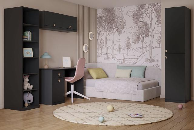 Детская стенка Банни - 6 МДФ Черный Агат