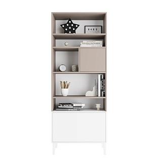 Стеллаж Скарлет - 3 Белый / Кашемир