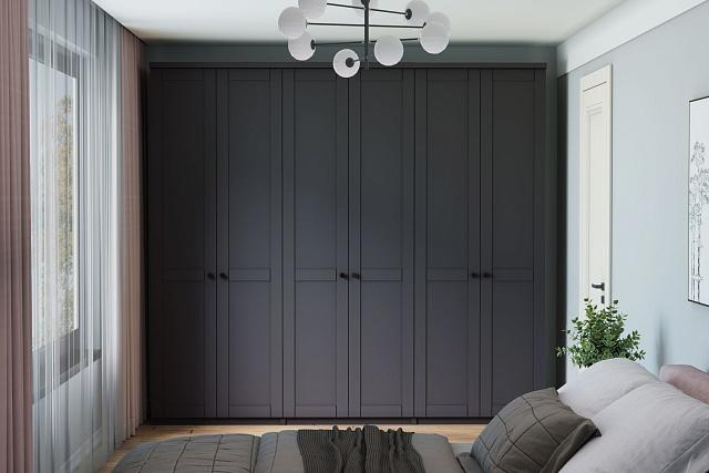 Шкаф распашной София РАХ - 7 МДФ Графит