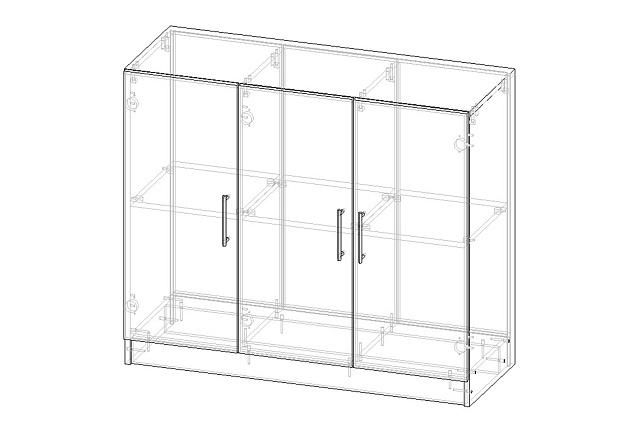 Комод Эверест - 3 МДФ Белый