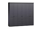 Шкаф распашной София РАХ - 12 МДФ Графит