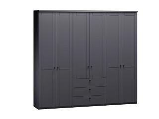 Шкаф распашной София РАХ - 12 МДФ Графит