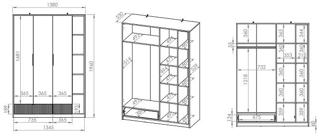 Шкаф распашной Торина - 3