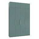 Шкаф распашной Калифорния - 4 с антресолью Сумеречный Голубой