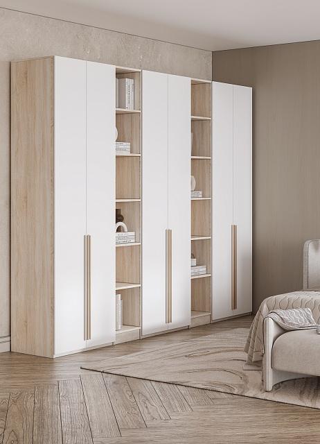 Шкаф распашной Хейсон - 18 Дуб Сонома / Белый