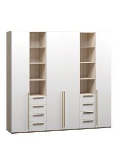 Шкаф распашной Хейсон - 16 Дуб Сонома / Белый