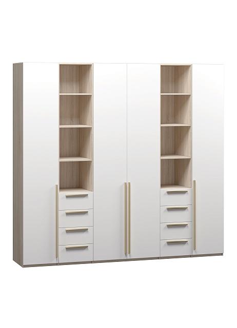 Шкаф распашной Хейсон - 16 Дуб Сонома / Белый