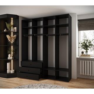 Шкаф распашной Мори - 8 Черный