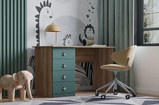 Письменный стол Скарабей - 2 МДФ Аквамарин