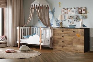 Комод Банни - 2 МДФ Дуб Мореный