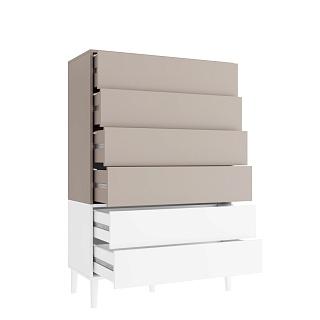 Комод Скарлет - 10 Белый / Кашемир