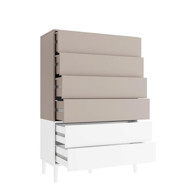 Комод Скарлет - 10 Белый / Кашемир