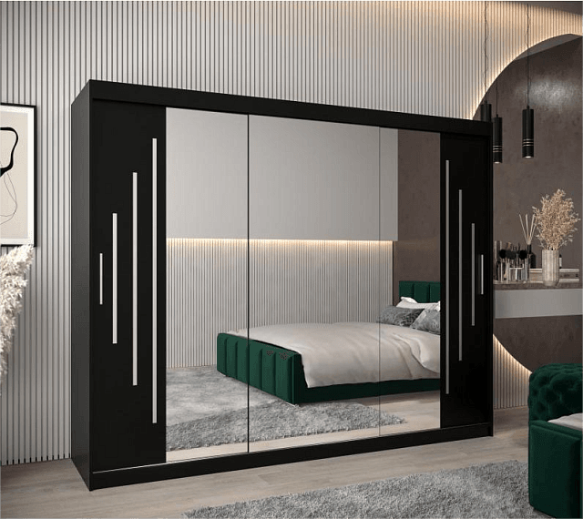 Шкаф-купе Валмиера NEW - 6 Черный