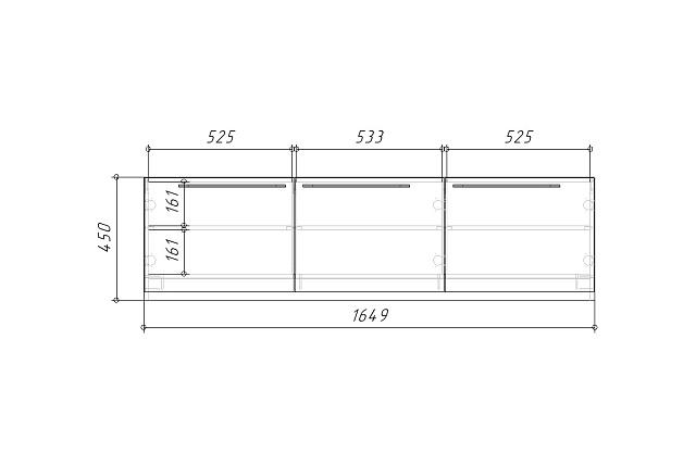 Тумба под ТВ Лорена Пакс - 4 Графит