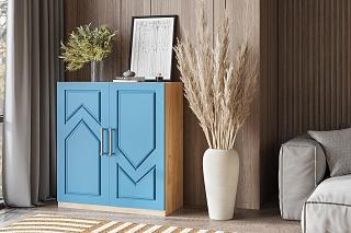 Комод Эверест - 2 МДФ Аквамарин