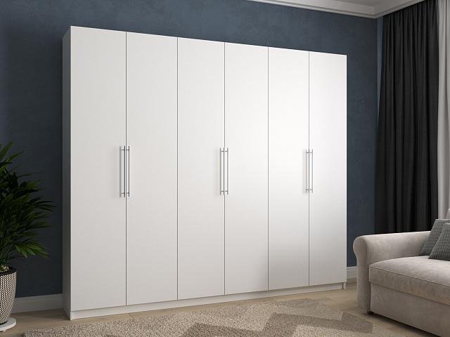 Шкаф распашной Калифорния - 6 Белый