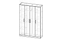 Шкаф распашной Дольче - 4 МДФ Кашемир