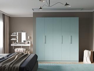 Шкаф распашной Калифорния - 5 Сумеречный Голубой