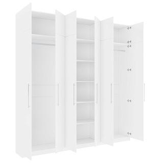 Шкаф распашной Калифорния - 6 с антресолью Белый