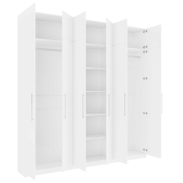 Шкаф распашной Калифорния - 6 с антресолью Белый