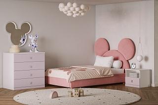 Детская стенка Банни - 3 МДФ Розовый Лайт