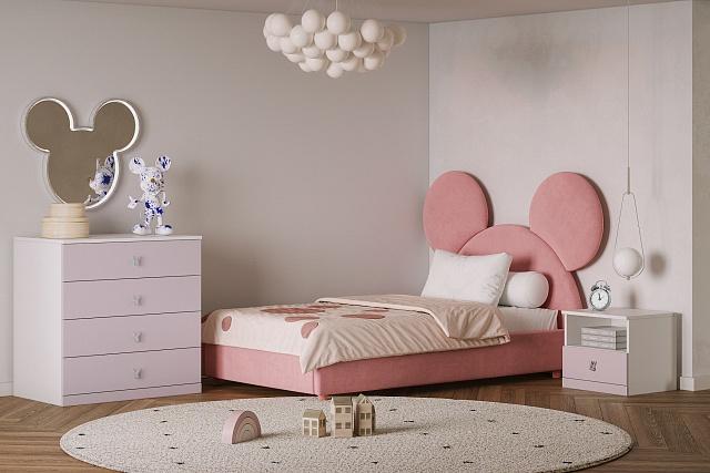 Детская стенка Банни - 3 МДФ Розовый Лайт