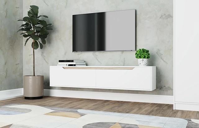 Тумба под ТВ подвесная Бонди - 1 Белый