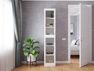 Книжный шкаф Библиограф - 1 №2 Белый