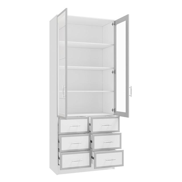 Книжный шкаф Альма - 11 Белый