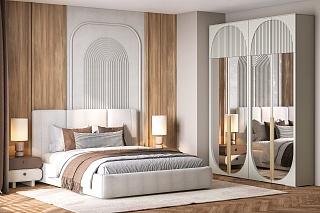 Шкаф распашной Брей - 2.2 с антресолью Кашемир