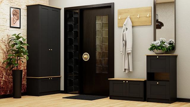 Прихожая Прато Черный