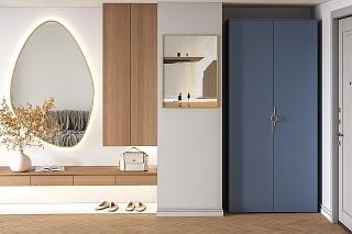 Шкаф распашной Белиз - 2 Альби Полуночно-синий