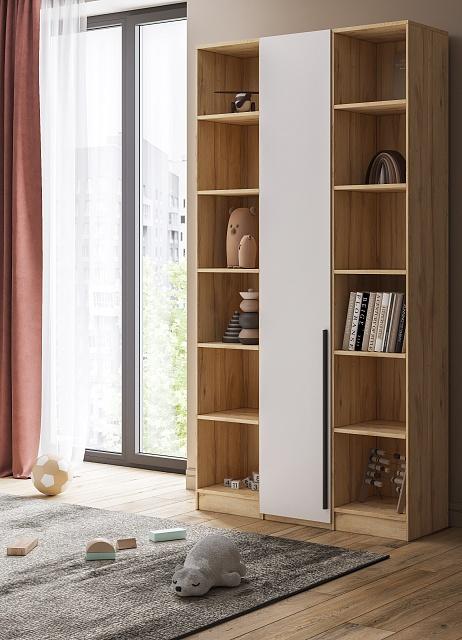 Шкаф распашной Хейсон - 29 Дуб Золотистый / Белый