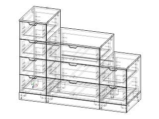 Комод Генри - 10 МДФ Черный