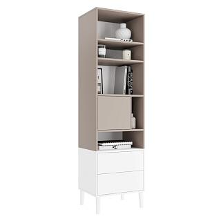 Стеллаж Скарлет - 2 Белый / Кашемир