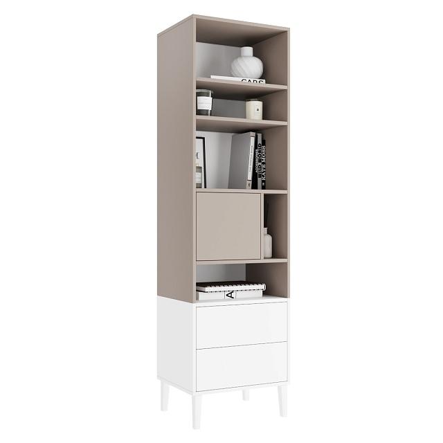 Стеллаж Скарлет - 2 Белый / Кашемир