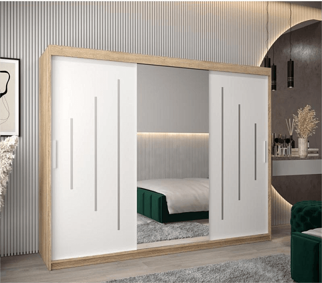 Шкаф-купе Валмиера NEW - 5 Дуб Сонома / Белый