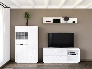 Стенка Бостон - 1 Белый