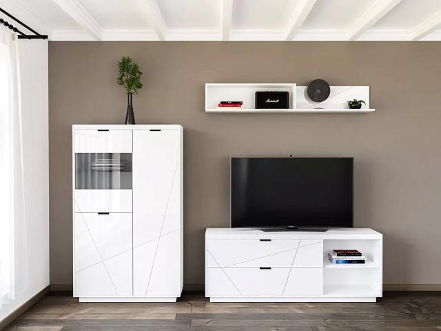 Стенка Бостон - 1 Белый