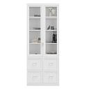 Книжный шкаф Библиограф - 2 №4 Белый