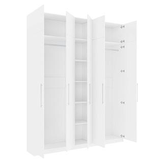 Шкаф распашной Калифорния - 5 с антресолью Белый