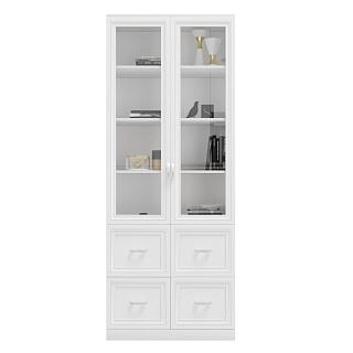 Книжный шкаф Библиограф - 2 №4 Белый