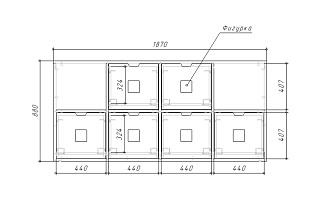 Стеллаж Kids - 4 Пастельно-Синий