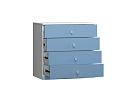 Комод Банни - 4 МДФ Пастельно-Синий