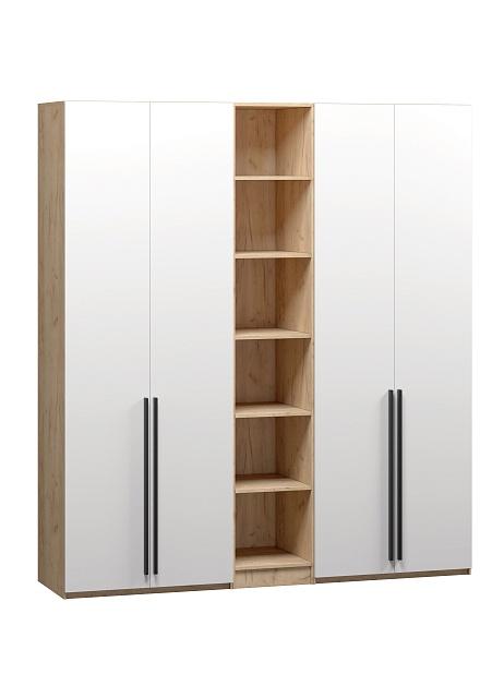 Шкаф распашной Хейсон - 17 Дуб Золотистый / Белый