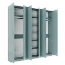 Шкаф распашной Калифорния - 6 с антресолью Сумеречный Голубой