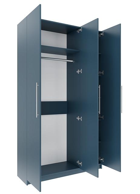 Шкаф распашной Калифорния - 3 Альби Полуночно-синий