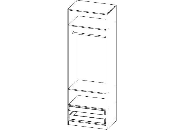 Шкаф распашной Карлос - 042 Белый