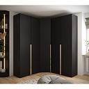 Шкаф угловой Мори - 15 Черный