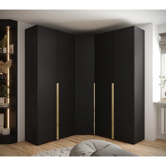 Шкаф угловой Мори - 15 Черный